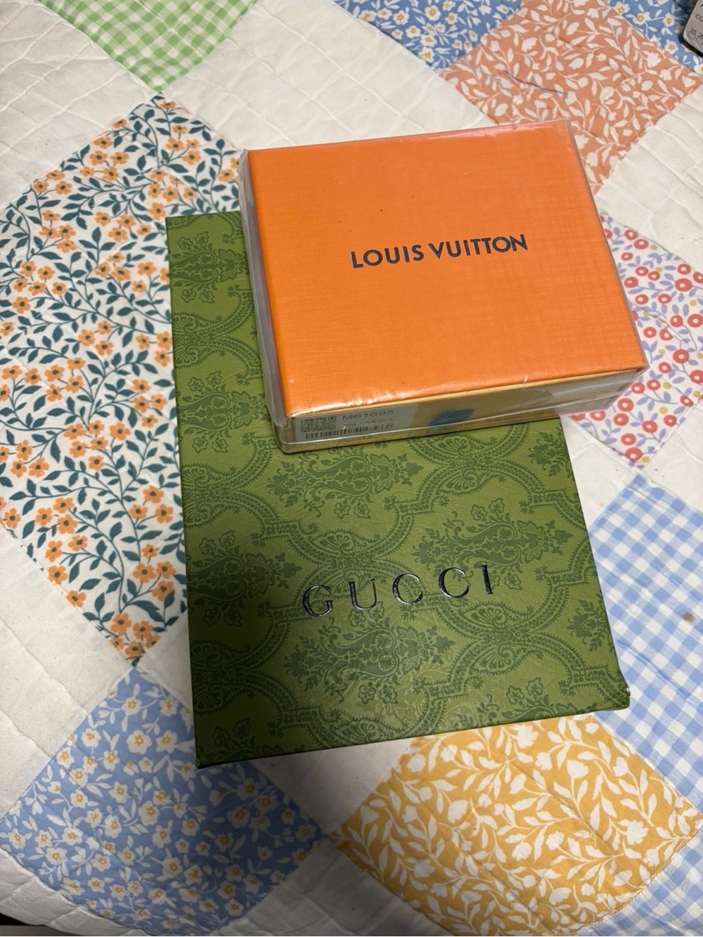 Louis Vuitton Wallet and Gucci hat